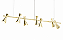 Pendente Picasso Golden Art T1071-7LT Linear 170cm com 7 Cones em Latão e Soquetes E27 – Iluminação Decorativa - Imagem 1