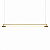 (Latão - Especiais) Pendente Slim para Tubo LED 120cm em – Golden Art Iluminação Decorativa T1900-120LT - Imagem 2