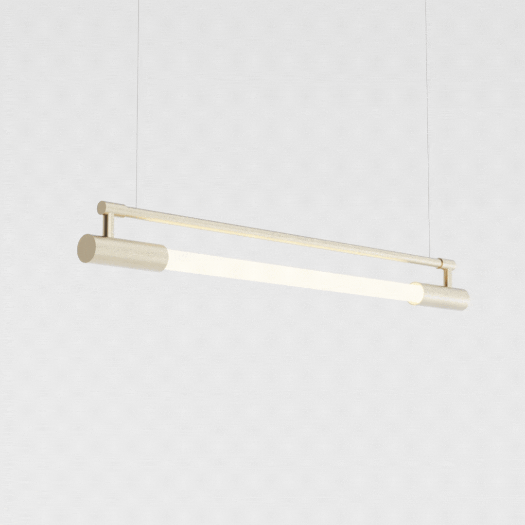 Pendente Slim para Tubo LED 60cm em Pintura – Golden Art Iluminação Decorativa T1900-60PI - Imagem 6