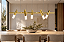 (Latão - Especiais) Pendente TAQ de Teto 130cm com 5 Focos GU10 em – Golden Art T2422-5LT - Imagem 2