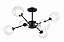 (Pintura) Plafon BRAID 40cm Golden Art T2802PF-6PI 6 x G9 Globos de vidro - Imagem 1