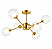(Latão - Especiais) Plafon BRAID 40cm Golden Art T2802PF-6LT com 6 Soquetes G9 – Iluminação - Imagem 1