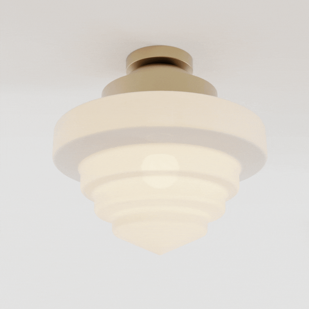 Plafon ESCADA Ø 30 cm em Latão – Design Elegante Golden Art T933P-30LT - Imagem 7