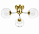 (Latão - Especiais) Plafon KOLL 40cm em 3 xG9 – Golden Art Iluminação T2805PF-3LT - Imagem 1