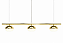 (Latão - Especiais) Pendente Avelã LED com 3 Pontos de Luz 3W em – Golden Art Iluminação Decorativa T1800-3LT LED - Imagem 1