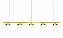(Latão) Pendente Avelã LED com 5 Pontos de Luz 3W – Golden Art Iluminação Decorativa T1800-5LT LED - Imagem 1
