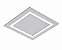 Plafon Sharp LED 48x48cm – LED Integrado 90W 4000K | Usina Design Iluminação 19690-48LED4 - Imagem 1