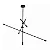 Pendente Cross LED Ø11cm x 121,7cm – Haste Rígida – LED Integrado 30W 3000K | Usina Design Iluminação 19740-6LED3 - Imagem 1