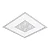 Embutido Magnum Quadrado 4x E27 + 4x MR16 500mm Design Moderno 3602-51 - Imagem 1