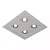 Embutido Premium Quadrado 350x350mm para 4 PAR30 – Iluminação Técnica de Alto Desempenho 4303-38 - Imagem 1