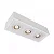 Plafon Premium Retangular 115x345mm para 3 MR16 – Iluminação Técnica Linear 4510-35 - Imagem 1