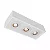 Plafon Premium Retangular 140x405mm para 3 AR70 – Iluminação Técnica Linear Direcionável 4515-36 - Imagem 1