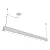 Pendente Tropical Slim 95x650x85mm com Chumbador para 2 T8 LED 60cm – Iluminação Linear Suspensa 4711-65FCH - Imagem 1