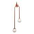 Arandela Pêndulo com Tubo Ø12,7mm e 2 Soquetes G9 – Iluminação Decorativa Contemporânea 16495-71 - Imagem 1