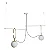 Pendente Quíron com 2 Globos Ø140mm e Gancho 230mm – Iluminação Decorativa Escultural 16605-2 - Imagem 1
