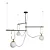 Pendente Quíron com 3 Globos Ø140mm e Gancho 230mm – Iluminação Decorativa Escultural 16605-3 - Imagem 2