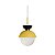 Pendente Bibelô Globo Ø200 com Anel Dourado Ø240x260mm para Lâmpada E27 16707-24D - Imagem 1