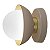 Arandela Bibelô Globo Ø100 com Anel Dourado Ø130x89mm para Lâmpada G9 16708-10D - Imagem 2