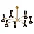 Pendente Spina Usina Design Luz Direta e Indireta Ø740x515mm 14 Lâmpadas MR16 16755-14 - Imagem 1