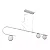 Pendente Dama Usina Design Canopla Central 120x1200x305mm 3 Lâmpadas G9 16805-3 - Imagem 1