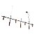 Pendente Barão Usina Design Suspensão Cabos de Aço e Cabo Rayon 38x1760x435mm 7 Lâmpadas MR11 16815-7 - Imagem 1