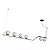 Pendente Zig Usina Design 120x1450x180mm 6 Lâmpadas G9 16830-6 - Imagem 1
