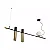 Pendente Vittu Usina Design com Globo de Vidro 140x1200x300mm 2 MR16 + 1 E27 G45 16845-120 - Imagem 1
