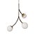 Pendente Zuca Usina Design Suspensão Rayon Ø515x650mm 3 Lâmpadas G9 16855-3 - Imagem 1