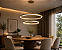 Pendente Volta 360° Usina Design 2 Aros Iluminação Interna Ø520/Ø750 LED 16870-2 - Imagem 1