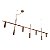 Pendente Platinum Usina Design Linear 38x1700x445mm 7 MR11 16930-170 - Imagem 1