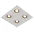Embutido no Frame Premium Usina Design Quadrado para Lâmpadas PAR30 30203-35 - Imagem 1