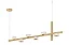 Lustre Linear DNA Iluminação Kálida – 150 cm – Cúpula Selenita Ø15 cm – LED 12W 3000K - Imagem 1