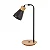 Abajur de Mesa Madelustre Bruna 42cm Castanho com Metal Preto E27 3061CT - Imagem 1