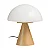 Abajur de Mesa Madelustre Cogumelo Ø20x23cm Globo Leitoso Castanho G9 3401NA - Imagem 1