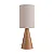Abajur de Mesa Madelustre Esbelto Ø20x58cm Linho Madeira E27 3341 - Imagem 1