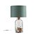 Abajur de Mesa Madelustre Garrafa Média Ø30x57cm Linho Cristal Martelado E27 3317 - Imagem 1