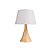 Abajur de Mesa Madelustre Isa Ø40x59cm Off White Madeira Castanho E27 - Imagem 1