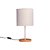 Abajur de Mesa Madelustre Slim Cilíndrico Ø20x38cm Linho Madeira Metal E27 3350 - Imagem 1