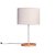 Abajur de Mesa Madelustre Slim Cilíndrico Ø30x49cm Linho Madeira Metal E27 3351 - Imagem 1