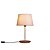 Abajur de Mesa Madelustre Slim Ø17x35cm Linho Madeira Metal E27 3038 - Imagem 1