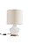 Abajur de Mesa Madelustre Trento Grande Square MDF Vidro Madeira 3xE27 3289 - Imagem 1