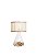 Abajur de Mesa Madelustre Vetro Lais 62cm Vidro Cristal Martelado Linho E27 3156CM- - Imagem 1