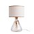 Abajur de Mesa Madelustre Vetro Lais Ø42x25cm Tela Sintética Castanho Cristal Martelado E27 3156CM-87 - Imagem 1