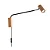 Arandela Articulável Madelustre Point MR11 65cm GU10 Mini Dicróica Madeira Castanho Imbuia ou Preto 3389- - Imagem 2