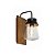 Arandela Madelustre Memories Preto e Dourado Madeira Castanho 2847PD - Imagem 1