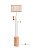 Coluna Cabideiro Madelustre Ø46x167cm Tela Sintética Champagne E27 Castanho 3276CT - Imagem 1