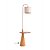 Coluna Luminária de Piso Madelustre Stella Âmbar 1,67m com Cúpula MDF Square 3433-93 - Imagem 1