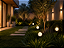 Kit 4 Peças Espeto de Jardim Madelustre Fiori Ø15 Preto com Esfera Leitosa Brilhosa G9 C3228PT - Imagem 2
