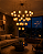 Lustre Madelustre Apollo Nature Ø160cm Tela Sintética 30xE27 Castanho Dourado 3336 - Imagem 2