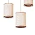 Lustre Madelustre Apollo Nature Ø45cm Tela Sintética 3xE27 Castanho Dourado 3332 - Imagem 3